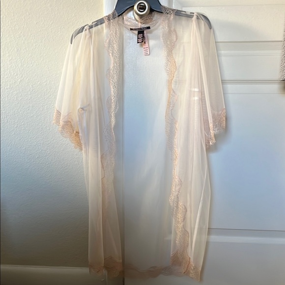 VS Lace Trim Kimono Robe - Picture 3 of 8